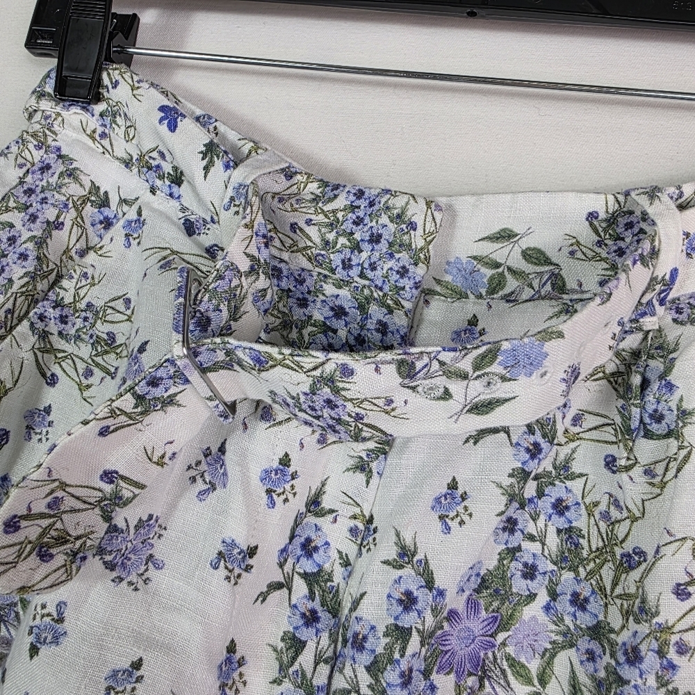 & Other Stories White Floral High Waist Belted Shorts - Picture 7 of 15